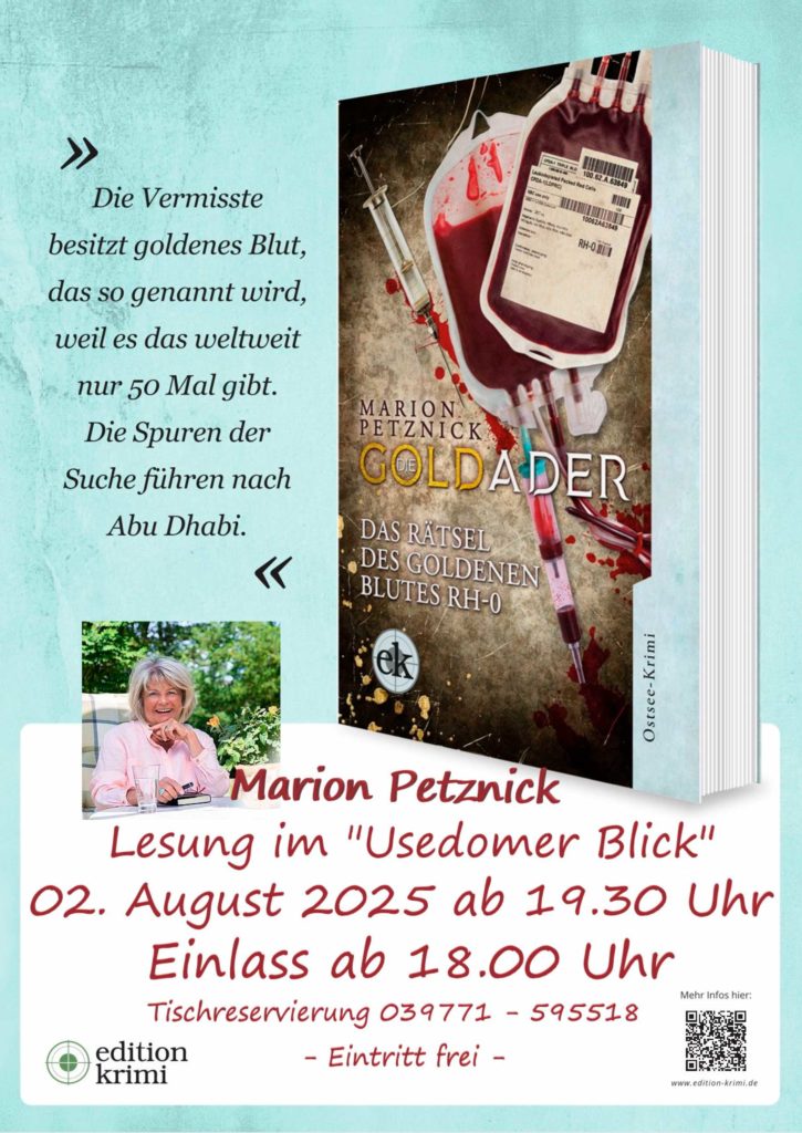 Usedomer Blick Lesung mit Marion Petznick